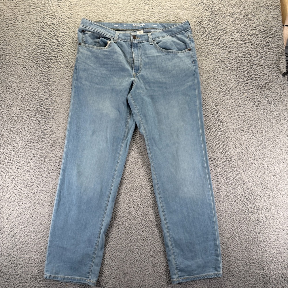 Sonoma‎ Goods For Life Jeans Boys 18H Blue Cotton Denim Tapered Workwear Travel